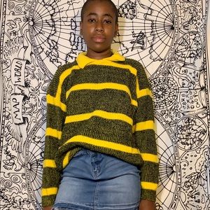 Striped Collared Sweater